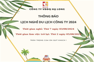 Thông báo lịch nghỉ du lịch 2024